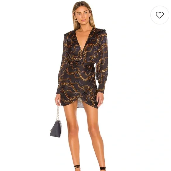 joyce black mini dress L'academie Dresses | L’academie The Joyce Mini Dress In Black Chain | Color: Black | Size: Xs
